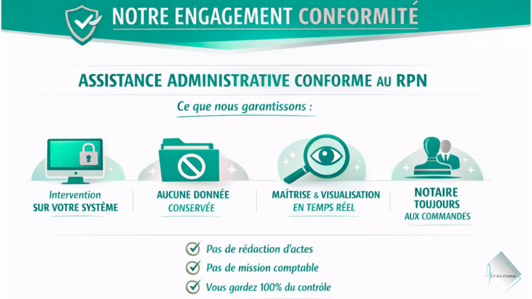 Sous-traitance notariale – Conformité des prestations ACT’EN FORME et garanties apportées aux offices 2 ACTENFORME_Infographie